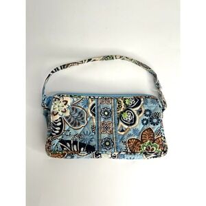 Vera Bradley Soft Quilted Zip Clutch Purse W Removable Handle